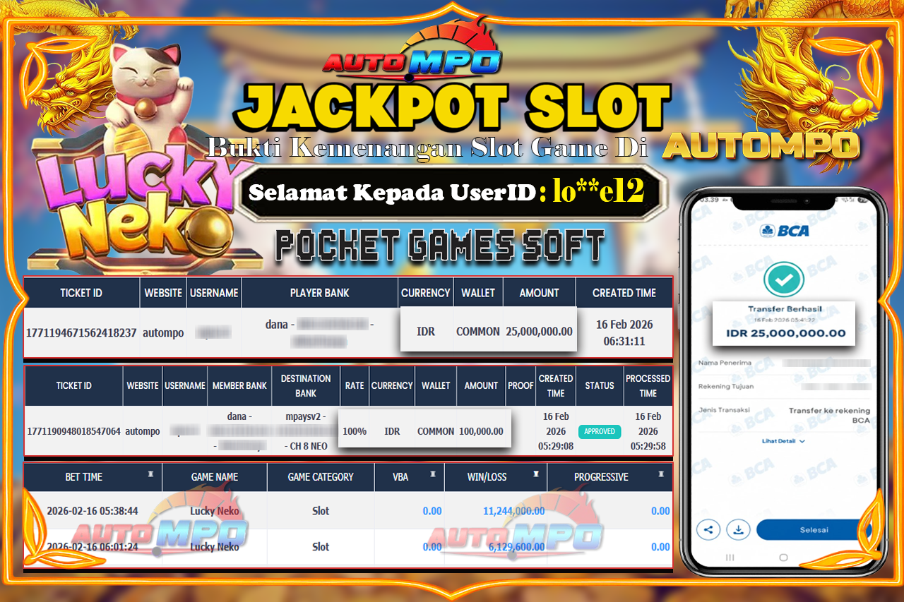 KGW88 JACKPOT LUCKY NECO Rp 25.000.000,- LUNAS